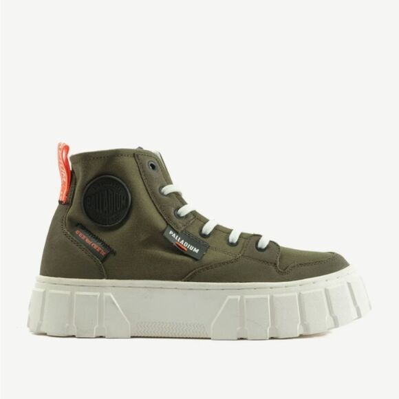 NIB Palladium Pallatower Hi Womens Bootie - Olive Night - Picture 2 of 15